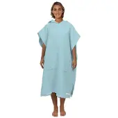 Ocean & Earth Waffle Hooded Poncho Blauw