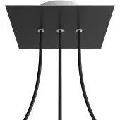 Creative Cables Kroq203lf103 Rose-one Square Matte Black Rose-set