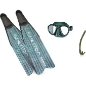 Spetton Med Green Camo Spearfishing Set Groen,Blauw EU 41-42