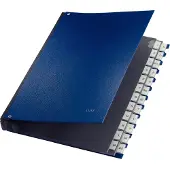 Leitz sorteermap, voor A4, alfabetisch, 26 waaiers, grijs karton, blauw