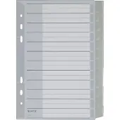 Leitz Blanco Tabbladen A5 Grijs 12 tabs PP (Polypropeen) 11 Gaten 4370