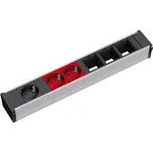 Bachmann CONI 1xCEE7/3 2xCEE7/3 rood, Randaardecontact 1x zwart + 2x rood