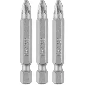 Graphite PZ2-bits - 50 mm lengte, 3 stuks