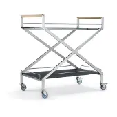 Solpuri Trolley één Bar trolley roestvrij staal/wit