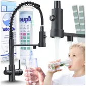 ARI Zwarte keukenkraan met flexibele uitloop en 3 functies