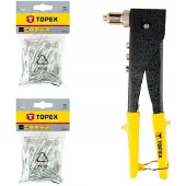 Topex Nit- en Klinknageltang met 100 Aluminium Klinknagels 3.2mm