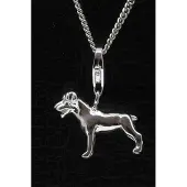 MOOYE ® - Collectie Zilveren Rottweiler hanger én bedel