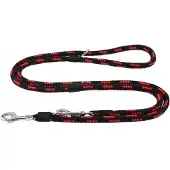 Champion Verstelbare Hondenlijn 5m x 1.4cm - Zwart/Rood