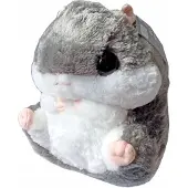 Smukee 2-in-1 Knuffel Dekentje - Zachte Hamster 100x150cm Grijs