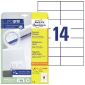Avery-Zweckform 6136 Universele etiketten 105 x 42.3 mm Papier Wit 1 stuk(s) Permanent hechtend