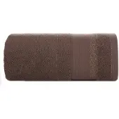 Eurofirany Donkerbruine badstof handdoek April 30x50 cm met jacquard bies