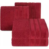 Eurofirany Rode Katoenen Handdoekenset: 2x 70x140cm + 2x 50x90cm