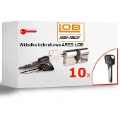 LOB Cilinderslot ARES 30/30 Nikkel met 10 sleutels