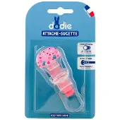 Dodie Lint Fopspeen Clip (Kleur : Roos)