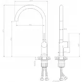 Invena Kalitea Keukenmengkraan Zwart Mat Staand BZ-72-004