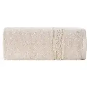 Eurofirany Luxe Karin Badhanddoek 70x140cm - Zacht & Absorberend Beig met Goud