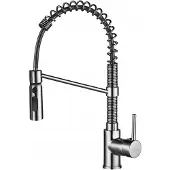 Kuchinox Chrome keukenkraan voor spoelbak, vrijstaand model met flexibele slang en sproeifunctie, merk SERPEN