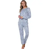Pastunette Fleece pyjama speelse strepen | Maat 48