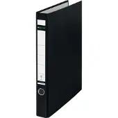 Leitz Soft Click 20 mm Tabblad Karton, pp (polypropeen) A4 2 Ringen Zwart