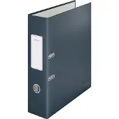Leitz Cosy ordner met soft touch oppervlak, rug van 8 cm, grijs - 2 stuks