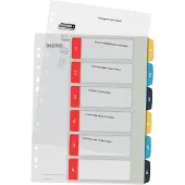 Leitz Cosy Printbare PP Tabbladen - 1-6 Numerieke Tabbladen - Tabbladen a4 - Tabbladen Voor Ordners