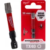 Milwaukee Impact Bit TX40 50mm Shockwave II - Duurzaam en Sterk