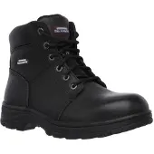 SKECHERS Heren Workshire Relaxed Fit Geknoopte Veiligheids Enkellaarsjes
