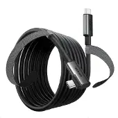 UGREEN - haakse - kabel USB Type C - USB Type C voor 60W opladen / datatransmissie met ondersteuning voor VR-bril - (bijv. - Oculus - Quest - 2) - 5m - zwart - (US551)