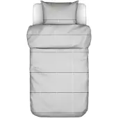 Marc O'Polo Dekbedovertrek Suvie Grey Mist Percal-140 x 200 / 220 cm | 1-Persoons