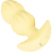 Cuties Mini - anaal vibrator plug - geribbeld - geel