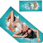 ECarla XL Sneldrogend strandlaken Rechthoekig 150x70cm - SUMMER TIME
