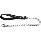 Champion Hondenlijn Ketting 65cm met Lederen Handvat - Sterk & Duurzaam