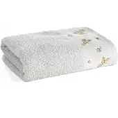 Eurofirany Dalia Badhanddoek 70x140 cm - Zilverkleurig, 100% Katoen