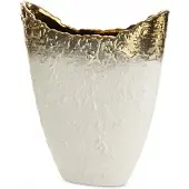Eurofirany Decoratieve Vaas Serin Wit Keramiek 30x9x35 cm