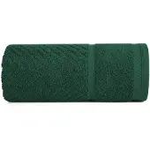 Eurofirany Zachte Katoenen Handdoek 30x50 cm - Groen Zigzag Patroon