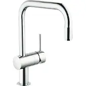 GROHE Minta 1 gats keukenkraan met U uitloop met uittrekbare mousseur chroom