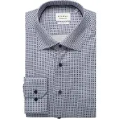 Eterna Dynamic Cotton Comfort Fit Overhemd blauw, Bedrukt