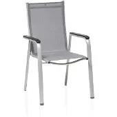 Kettler Cirrus Silver-Line stapelstoel aluminium/buitenstof