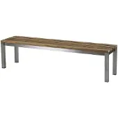 Diamond Garden Diamant Garden Piero bank roestvrij staal/gerecycled teakhout