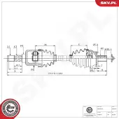 ESEN SKV 40SKV291 Aandrijfas