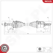ESEN SKV 40SKV292 Aandrijfas
