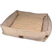 Homea - Rechthoekig polyester hondenbed, 75 x 70 cm - ecru