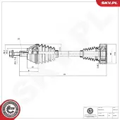 ESEN SKV Aandrijfas 40SKV273