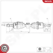 ESEN SKV 40SKV202 Aandrijfas