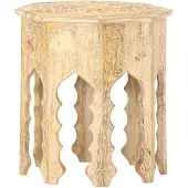 vidaXL Bijzettafel Ø48 cm massief mangohout