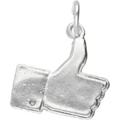 MOOYE ® - Collectie Zilveren Duimpje Like Facebook kettinghanger