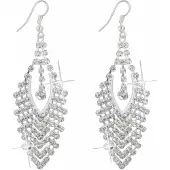 Charme Bijoux zilver Oorbellen strass wieber- Zilverkleur