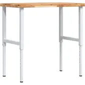 vidaXL - Werkbank - rechthoekig - 100x60x(73-99,5) - cm - massief - acaciahout