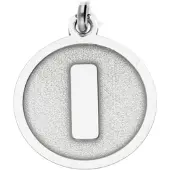 MOOYE ® - Collectie Zilveren Letter I rond mat en glans kettinghanger