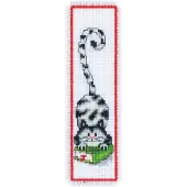 Vervaco - Bladwijzer kit - Poes en boek - PN-0011267 - Borduren - Borduurpakket - Borduurpakket volwassenen - Borduurpakket kind